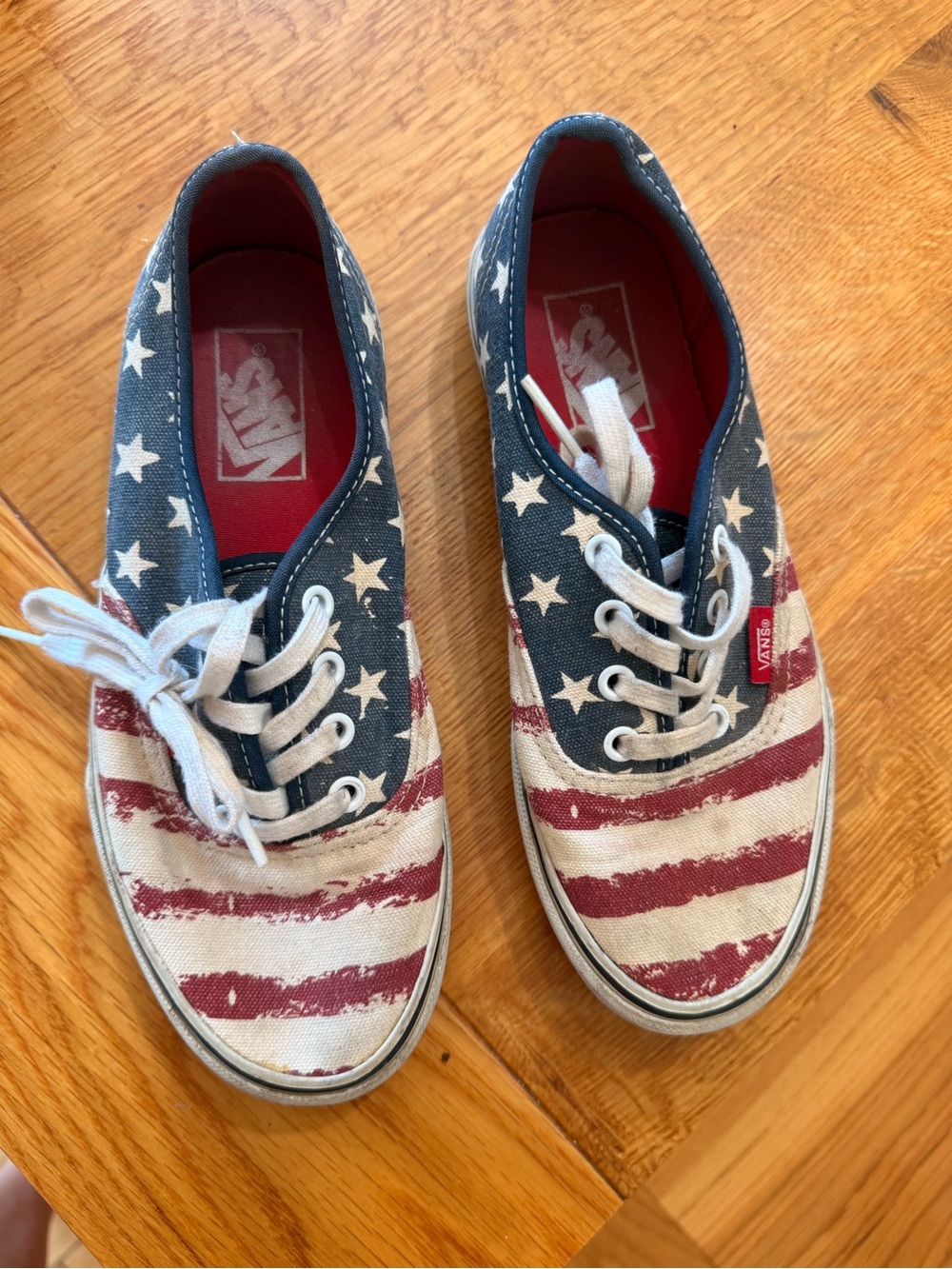 Vans Americana Flag Lace-Up Sneakers - Red, White & Blue